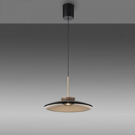 PAUL NEUHAUS LED závěsné svítidlo PURE E-Moon bronz elektricky nastavitelná výška 2700-5000K PN 2195-97