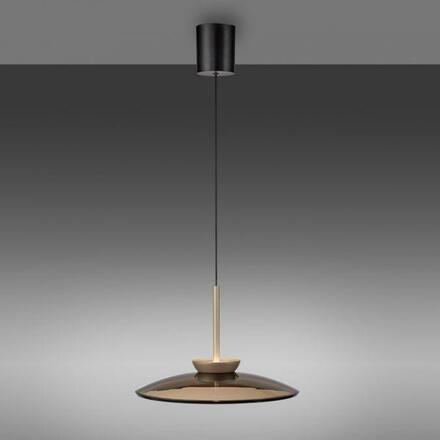 PAUL NEUHAUS LED závěsné svítidlo PURE E-Moon bronz elektricky nastavitelná výška 2700-5000K PN 2195-97