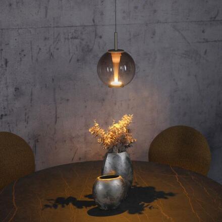 PAUL NEUHAUS Závěsné svítidlo PURE Infinity bronzová, komfortně nastavitelná výška, ovladač 2200-5000K