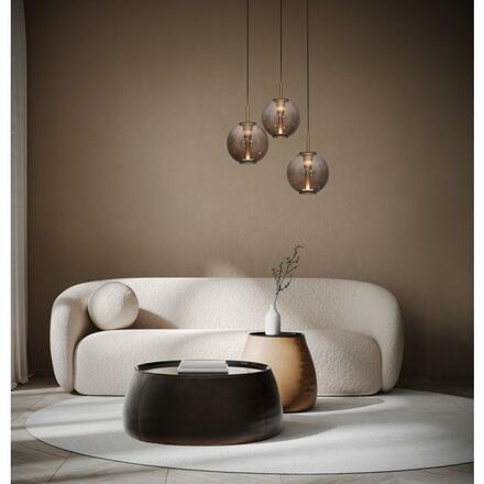 PAUL NEUHAUS Závěsné svítidlo PURE E-Infinity bronz , elektricky nastavitelná výška, ovladač 2200-5000K