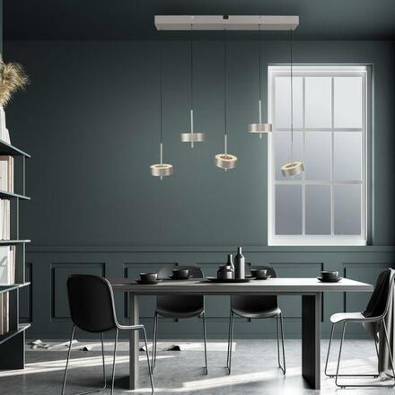 PAUL NEUHAUS Závěsné svítidlo Q-ROTATE 5 ramenné hliník nastavitelná výška Smart Home ZigBee 2700-5000K PN 2249-95