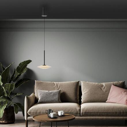 PAUL NEUHAUS LED závěsné svítidlo ELIPSA, černá, Comfort-Lift, stmívatelné 3000K