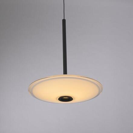 PAUL NEUHAUS LED závěsné svítidlo ELIPSA, černá, Comfort-Lift, stmívatelné 3000K