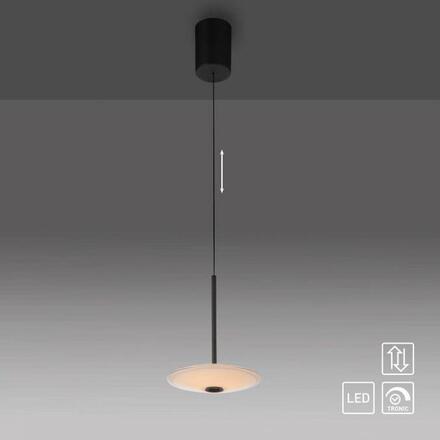 PAUL NEUHAUS LED závěsné svítidlo ELIPSA, černá, Comfort-Lift, stmívatelné 3000K