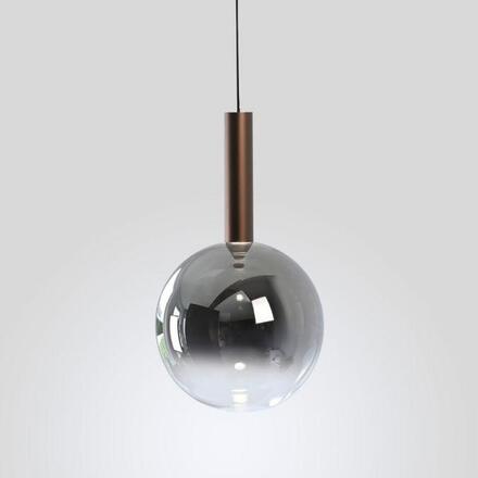 PAUL NEUHAUS LED závěsné svítidlo BOWL, hnědé, 1-ramenné,stmívatelné, nastavitelná výška SimplyDim 2700K