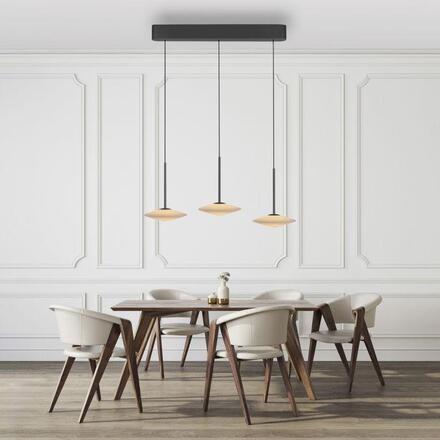 PAUL NEUHAUS LED závěsné svítidlo ELIPSA, černá, Comfort Lift, stmívatelné 3000K