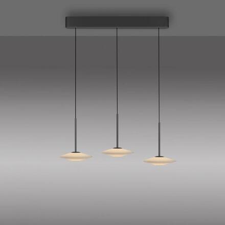 PAUL NEUHAUS LED závěsné svítidlo ELIPSA, černá, Comfort Lift, stmívatelné 3000K