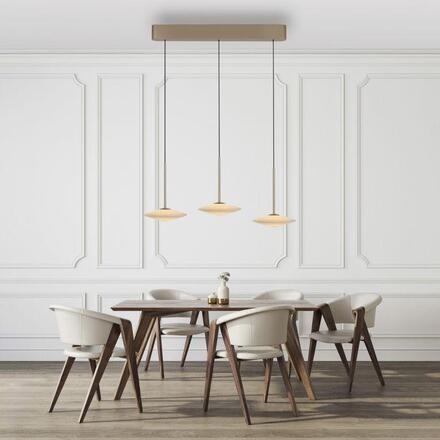 PAUL NEUHAUS LED závěsné svítidlo ELIPSA, bronzová, stmívatelné, Comfort-Lift 3000K