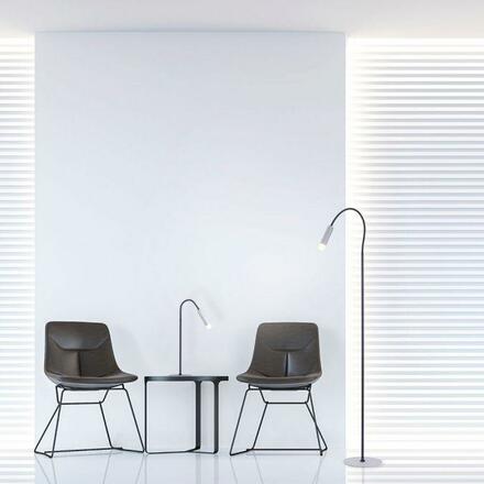 PAUL NEUHAUS PURE-GEMIN LED stojací svítidlo v nadčasovém klasickém designu s nastavitelným světelným ramenem 2700K