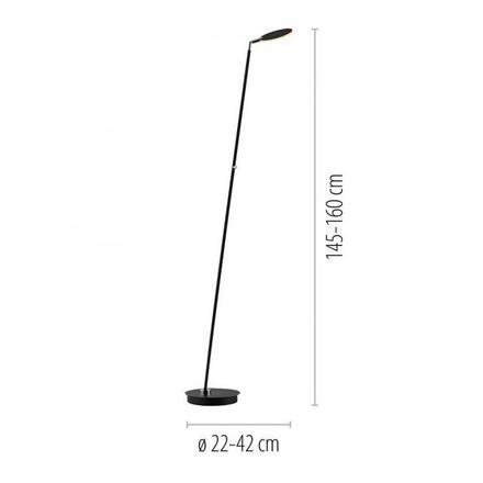 PAUL NEUHAUS LED stojací svítidlo na baterie BENTE, černá, bateriové svítidlo, nabíjecí, stmívatelné, 2700-5000K