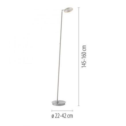 PAUL NEUHAUS LED stojací svítidlo na baterie BENTE, ocel, stmívatelné, bateriové svítidlo 2700-5000K