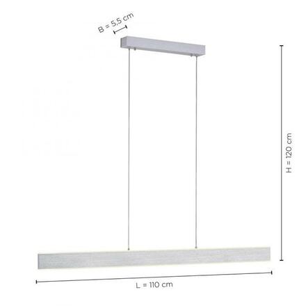 PAUL NEUHAUS LED závěsné svítidlo hliník, RGB, Smart Home ZigBee RGB+2700-5000K 2440-95
