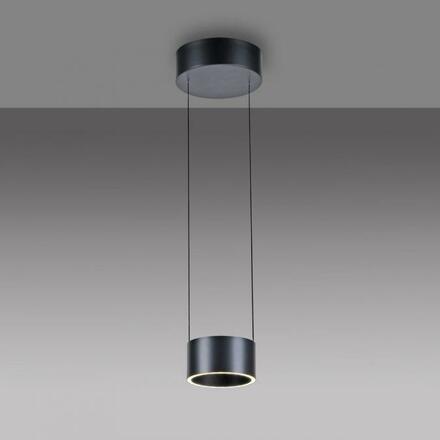 PAUL NEUHAUS LED závěsné svítidlo PURE Clipse, šedá, dálkový ovladač, Comfort Lift, paměťová funkce 2200-5000K