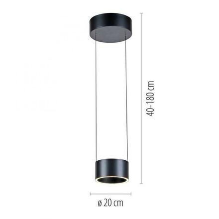 PAUL NEUHAUS LED závěsné svítidlo PURE Clipse, šedá, dálkový ovladač, Comfort Lift, paměťová funkce 2200-5000K