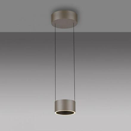 PAUL NEUHAUS LED závěsné svítidlo PURE Clipse, bronzová, dálkový ovladač, stmívatelné 2200-5000K