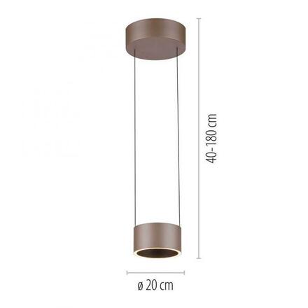 PAUL NEUHAUS LED závěsné svítidlo PURE Clipse, bronzová, dálkový ovladač, stmívatelné 2200-5000K