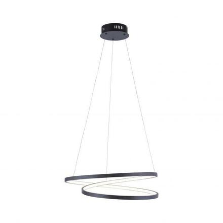PAUL NEUHAUS LED závěsné svítidlo, kruhové, černá, elegantní design SimplyDim 3000K PN 2472-18