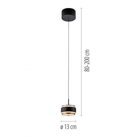 PAUL NEUHAUS Závěsné svítidlo PURE Falling Rings, černá / metalická šedá 2200-5000K