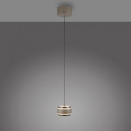 PAUL NEUHAUS Závěsné svítidlo PURE Falling Rings, bronzová / tmavý chrom 2200-5000K