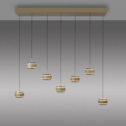 PAUL NEUHAUS Závěsné svítidlo PURE Falling Rings, bronzová / tmavý chrom 2200-5000K