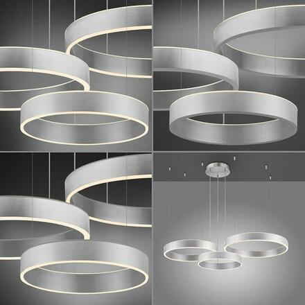 PAUL NEUHAUS LED závěsné svítidlo stříbrná kruhové bezdotykové ovládání stmívatelné CCT 2700-5000K PN 2507-55