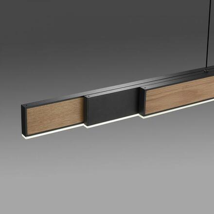 PAUL NEUHAUS LED závěsné svítidlo PURE-MOTO-RISE přírodní dřevo elektricky nastavitelná výška dotykový vypínač 2700-5000K PN 2545-79