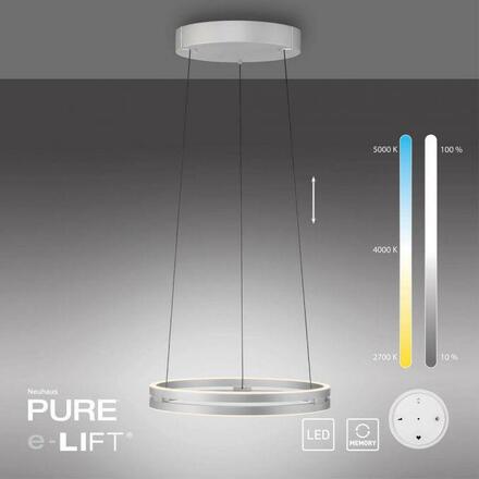PAUL NEUHAUS LED závěsné svítidlo PURE E-Loop hliník elektrické 2700-5000K PN 2550-95