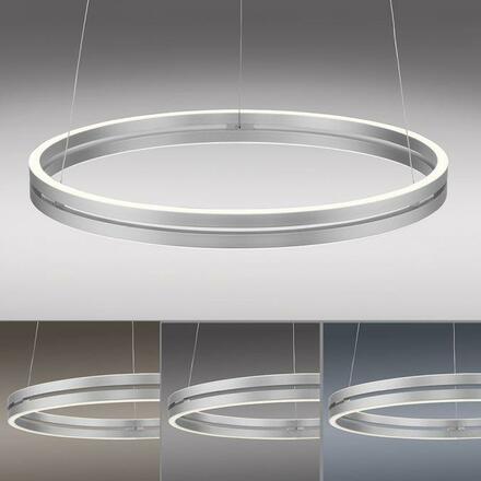 PAUL NEUHAUS LED závěsné svítidlo PURE-E-LOOP hliník elektricky nastavitelná výška 2700-5000K PN 2551-95