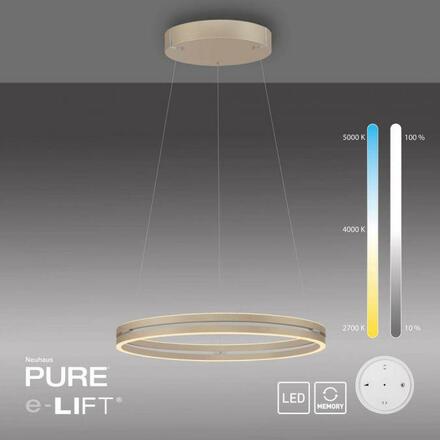 PAUL NEUHAUS PURE E-Loop, LED závěsné svítidlo, bronz 2200-5000K