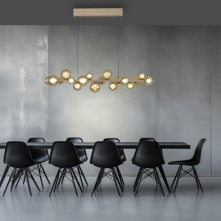 PAUL NEUHAUS LED závěsné svítidlo PURE E-Popup elektrické 2700-5000K bronz / amber / satin 2557-97