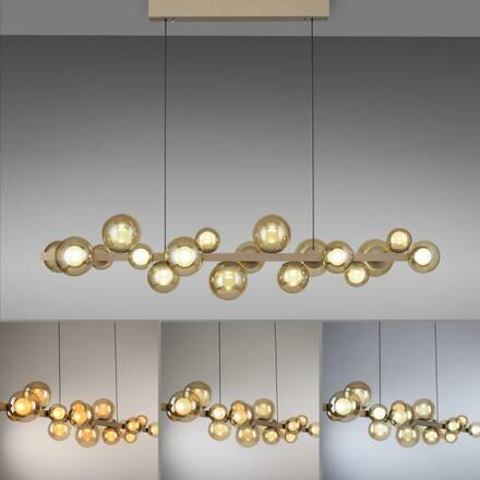 PAUL NEUHAUS LED závěsné svítidlo PURE E-Popup elektrické 2700-5000K bronz / amber / satin 2557-97