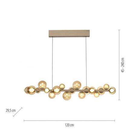 PAUL NEUHAUS LED závěsné svítidlo PURE E-Popup elektrické 2700-5000K bronz / amber / satin 2557-97
