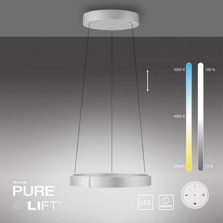 PAUL NEUHAUS LED závěsné svítidlo PURE E-Clipse hliník elektrické 2700-5000K PN 2560-95