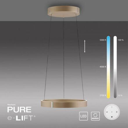 PAUL NEUHAUS LED závěsné svítidlo PURE E-Clipse elektrické 2700-5000K bronz 2560-97