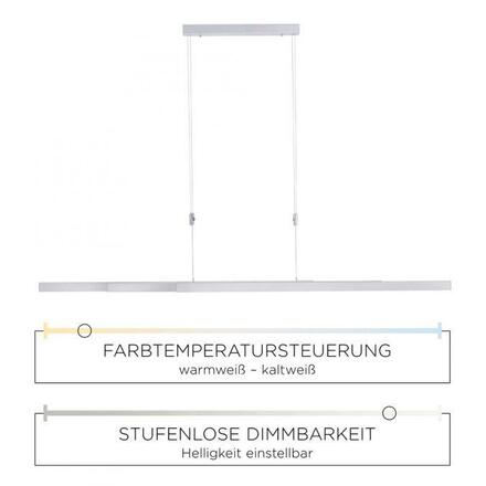 PAUL NEUHAUS LED závěsné svítidlo, lineární, hliník, nastavitelné 2700-5000K PN 2568-95