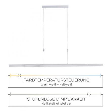 PAUL NEUHAUS LED závěsné svítidlo, lineární, hliník, nastavitelné 2700-5000K PN 2568-95