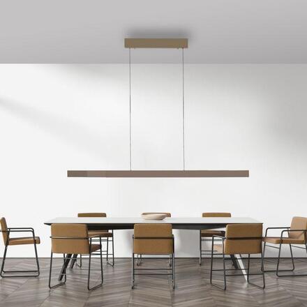 PAUL NEUHAUS LED závěsné svítidlo bronz ADRIANA SQUARE, se stmívačem, roztahovací, teplá až studená bílá 2700-5000K