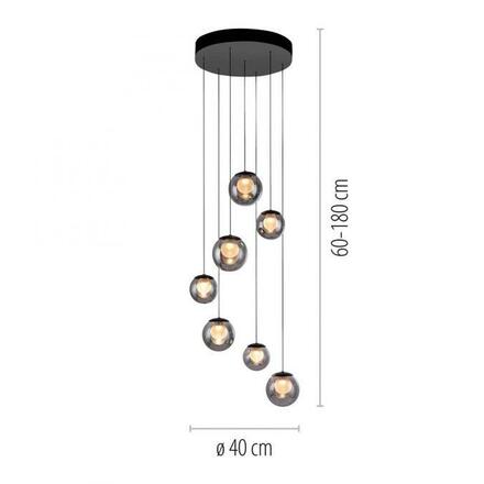 PAUL NEUHAUS PURE Popup, LED závěsné svítidlo, mystická šedá, 2200-5000K