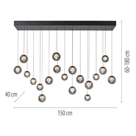 PAUL NEUHAUS PURE Popup, LED závěsné svítidlo, mystická šedá, 2200-5000K