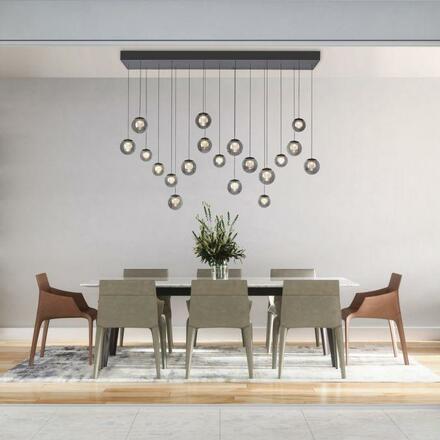 PAUL NEUHAUS PURE Popup, LED závěsné svítidlo, mystická šedá, 2200-5000K