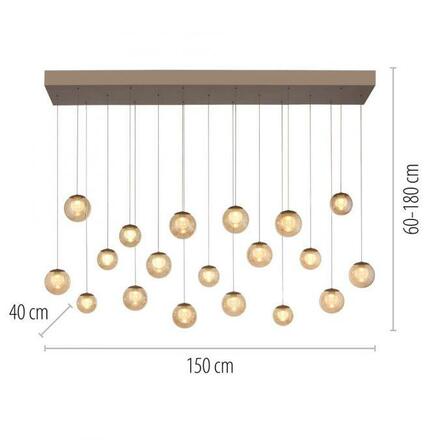 PAUL NEUHAUS PURE Popup, LED závěsné svítidlo bronzová 2200-5000K