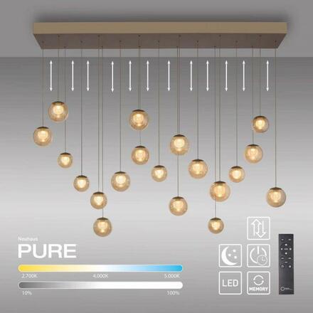 PAUL NEUHAUS PURE Popup, LED závěsné svítidlo bronzová 2200-5000K