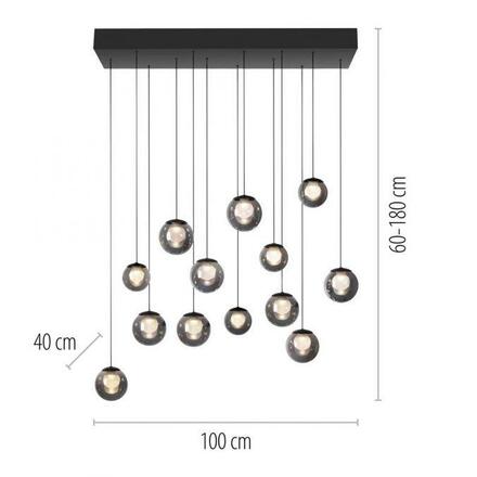 PAUL NEUHAUS PURE Popup, LED závěsné svítidlo, mystická šedá, 2200-5000K