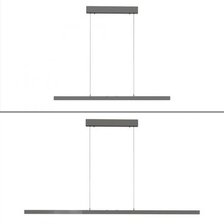 PAUL NEUHAUS LED závěsné svítidlo s Comfort Lift, antracit, nastavitelná výška, roztahovací 2700-5000K