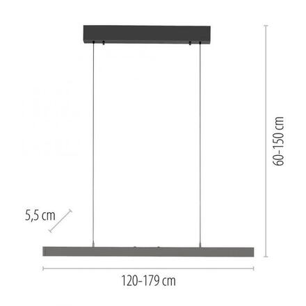 PAUL NEUHAUS LED závěsné svítidlo s Comfort Lift, antracit, nastavitelná výška, roztahovací 2700-5000K