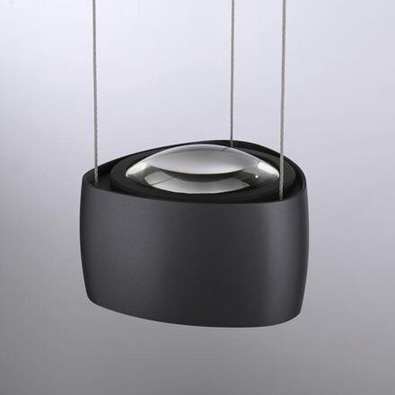 PAUL NEUHAUS LED závěsné svítidlo Q-STRETTO, černá, stmívatelné, dálkový ovladač ZigBee 2200-5000K