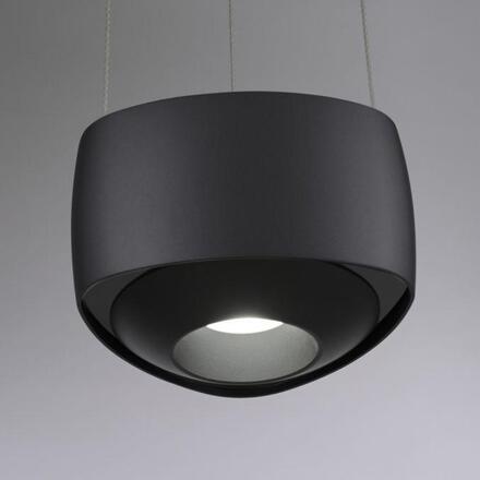 PAUL NEUHAUS LED závěsné svítidlo Q-STRETTO, černá, stmívatelné, dálkový ovladač ZigBee 2200-5000K