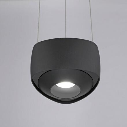 PAUL NEUHAUS LED závěsné svítidlo Q-STRETTO, černá, stmívatelné, dálkový ovladač ZigBee 2200-5000K