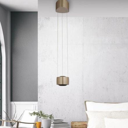 PAUL NEUHAUS LED závěsné svítidlo Q-STRETTO, bronzová, stmívatelné, dálkový ovladač ZigBee 2200-5000K