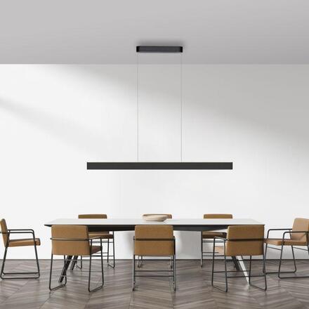 PAUL NEUHAUS LED závěsné svítidlo Q-STRETTO, černá, ZigBee 2700-5000K